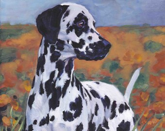 DALMATIAN dog art PRINT of LA Shepard painting 8x10