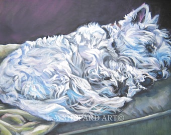 West Highland Terrier westie Dog art print of LA Shepard painting 8x10