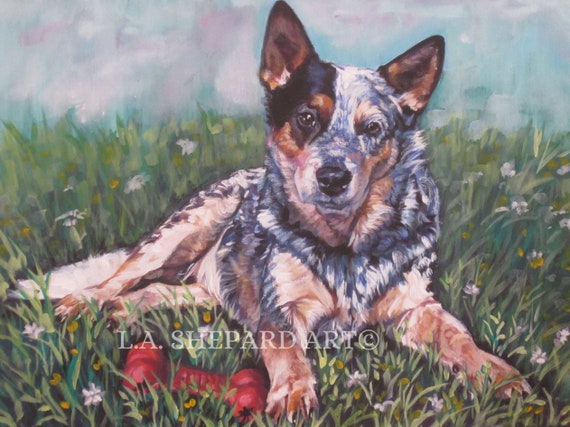 Blue heeler art sales