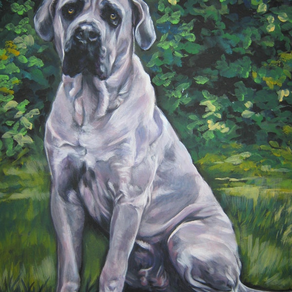 Cane Corso Kunst LEINWANDDruck von LA Shepard Gemälde 11x14" Hundekunst