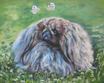 Pekingese art print of LAShepard painting 8x10