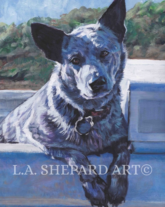 blue heeler painting