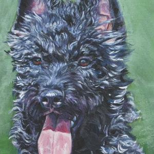 Dutch Shepherd portrait CANVAS print of LA Shepard painting 12x16 dog art