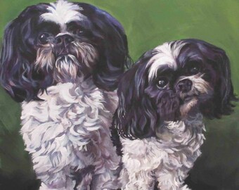 シーズー犬の絵画 - 6 x 6 x 1 1/2 - Etsy 日本