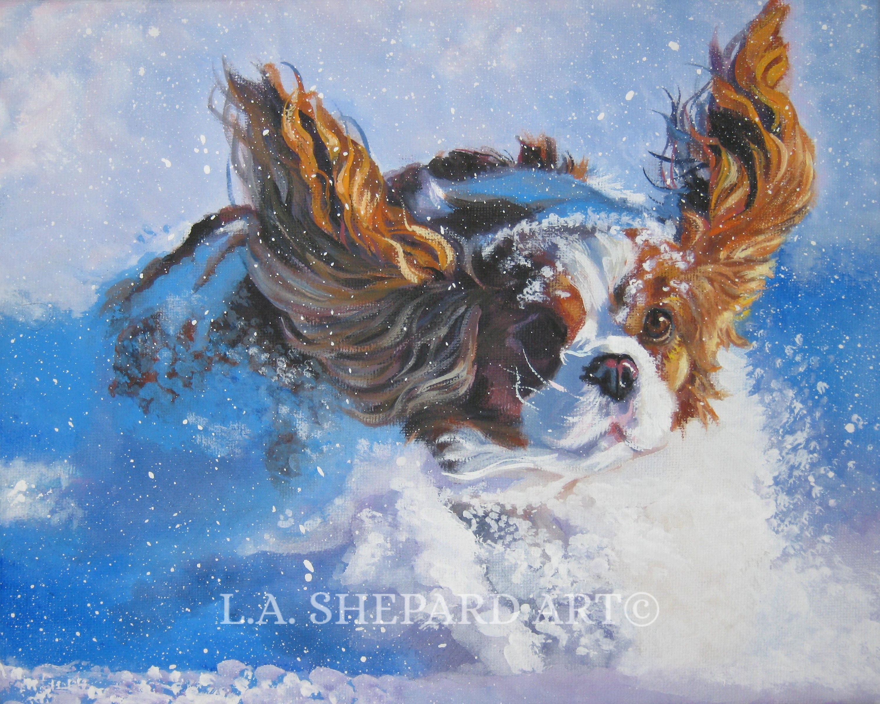 キャバリア キング チャールズ スパニエル 犬 アート キャンバス