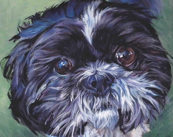 シーズー犬の絵画 - 6 x 6 x 1 1/2 - Etsy 日本