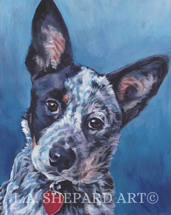 Australian cattle dog art hot sale