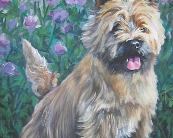 CAIRN TERRIER dog art portrait  canvas PRINT of LAShepard painting 8x10