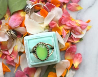 Color Changing Mood Ring | Vintage Brass Adjustable Retro Jewelry