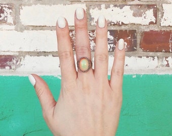 Silver Oval Mood Ring| Mood Jewelry | Antique Silver Color Changing Mood Stone| Boho Style Ring| Real Mood Ring