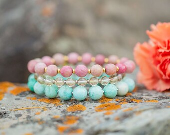 Happy Soul | Beaded Gemstone Bracelet Set