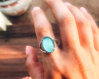 Bague d'humeur ovale en argent | Bague rétro aux couleurs changeantes, tailles réglables 5 à 10