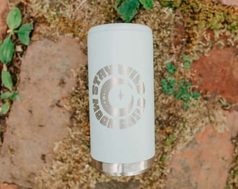 STAY WILD | Matte Aqua Skinny Can Cooler