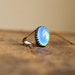 Large Silver Oval Mood Ring | Color Changing Ring | Real Silver Mood Ring with Mood Color Chart 