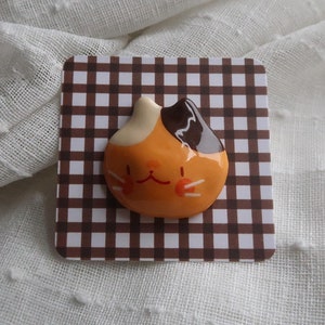 Cute Handmade Cat Pin | Polymer Clay Pin