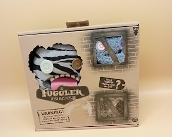 Fuggler Plüschtier Grau gestreift Schlüsselanhänger Duo, Halloween Dekor, Halloween Geschenk