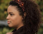 Items Similar To Natural Hair Accessories Brown Jewel Headband