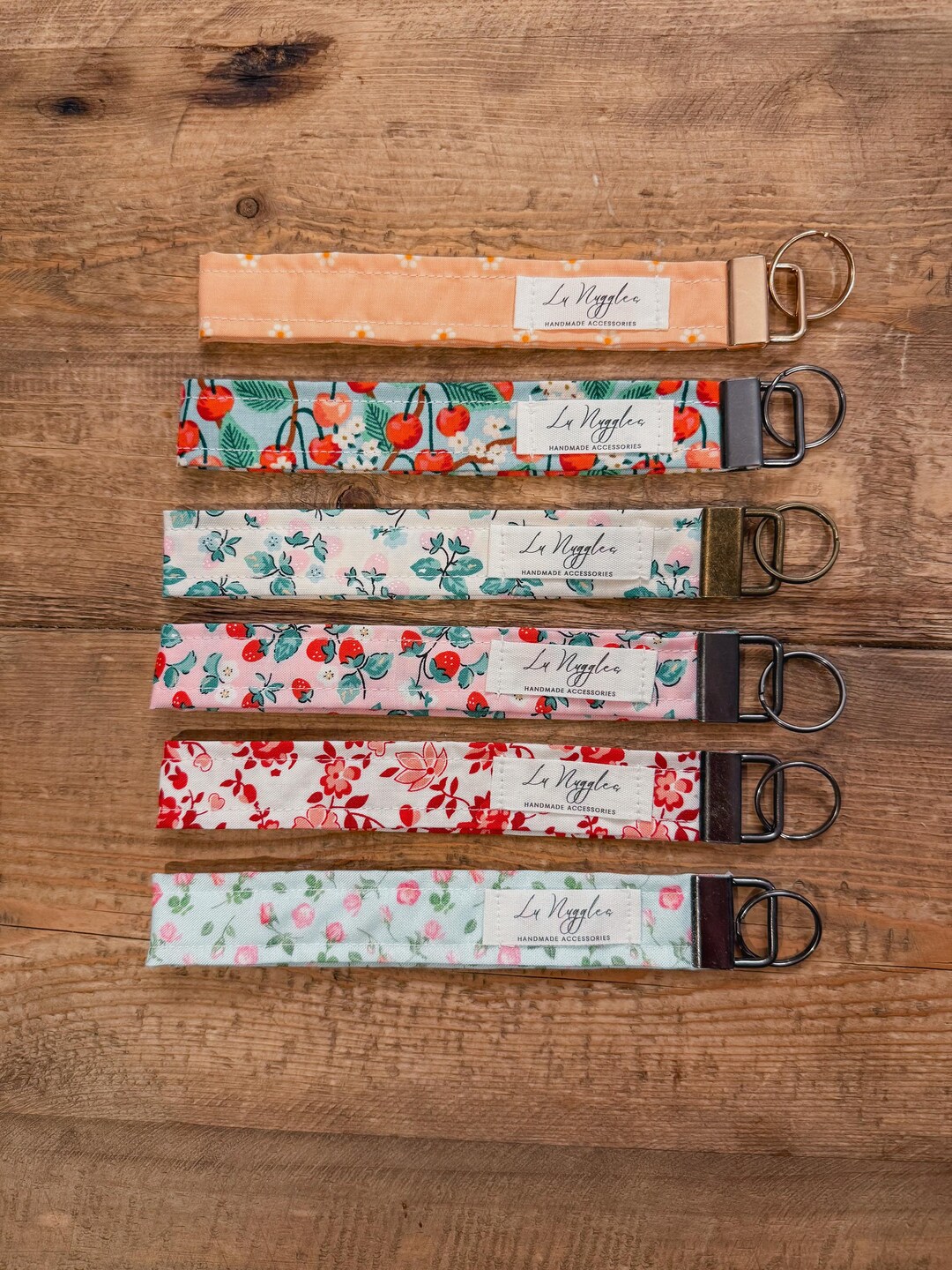 Cloth Keychain Patterns Cotton Fabric Keychain: Various Patterns Including Rifle Paper Co. - Etsy