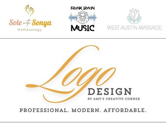 Logo Design unlimited revisions minimalist modern affordable handmade custom logo for small businesses