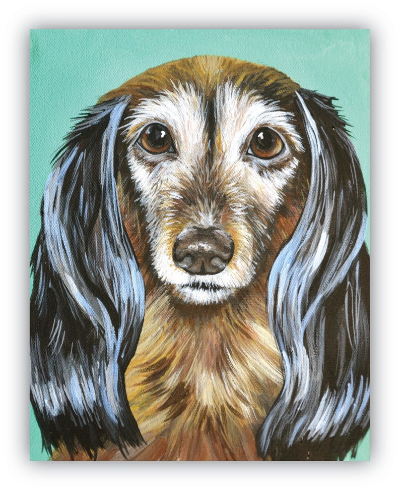 16x20 size canvas custom painted pet portrait sample on 16x20 canvas image 4