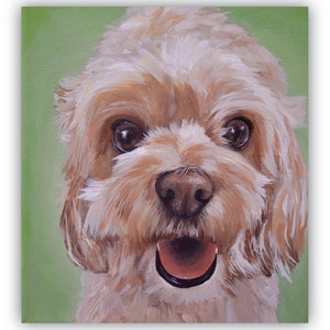 16x20 size canvas custom painted pet portrait sample on 16x20 canvas image 6