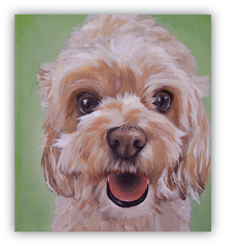 16x20 size canvas custom painted pet portrait sample on 16x20 canvas image 6