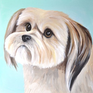 16x20 size canvas custom painted pet portrait sample on 16x20 canvas image 8