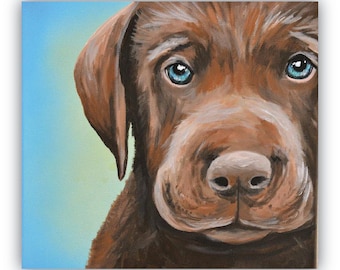 Hand painted custom pet portrait 8x10 canvas