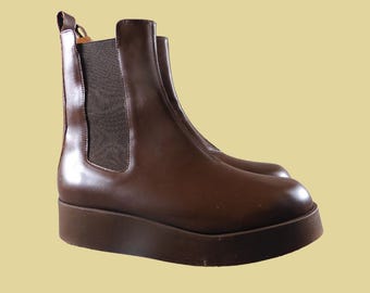 Leather Chelsea Boots | Platform Ankle Boots