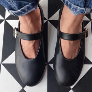 LEATHER BALLET FLAT | Leather ballerina shoes | Handcrafted Greek shoes | Shoes for women | Comfort and stylish round-toe shoes