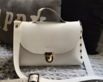Handcrafted Leather Crossbody Bag: Genuine Leather Shoulder Purse