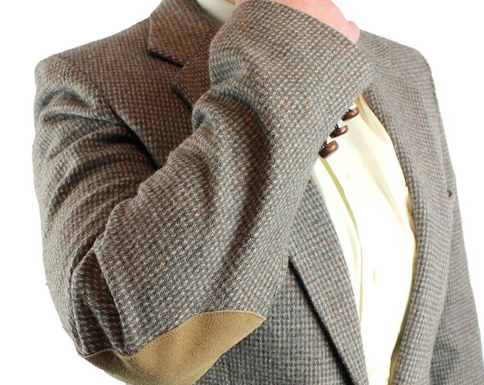 Vintage Elbow Patch Blazer 38L Slim Levis Trimcut Gray Wool Etsy