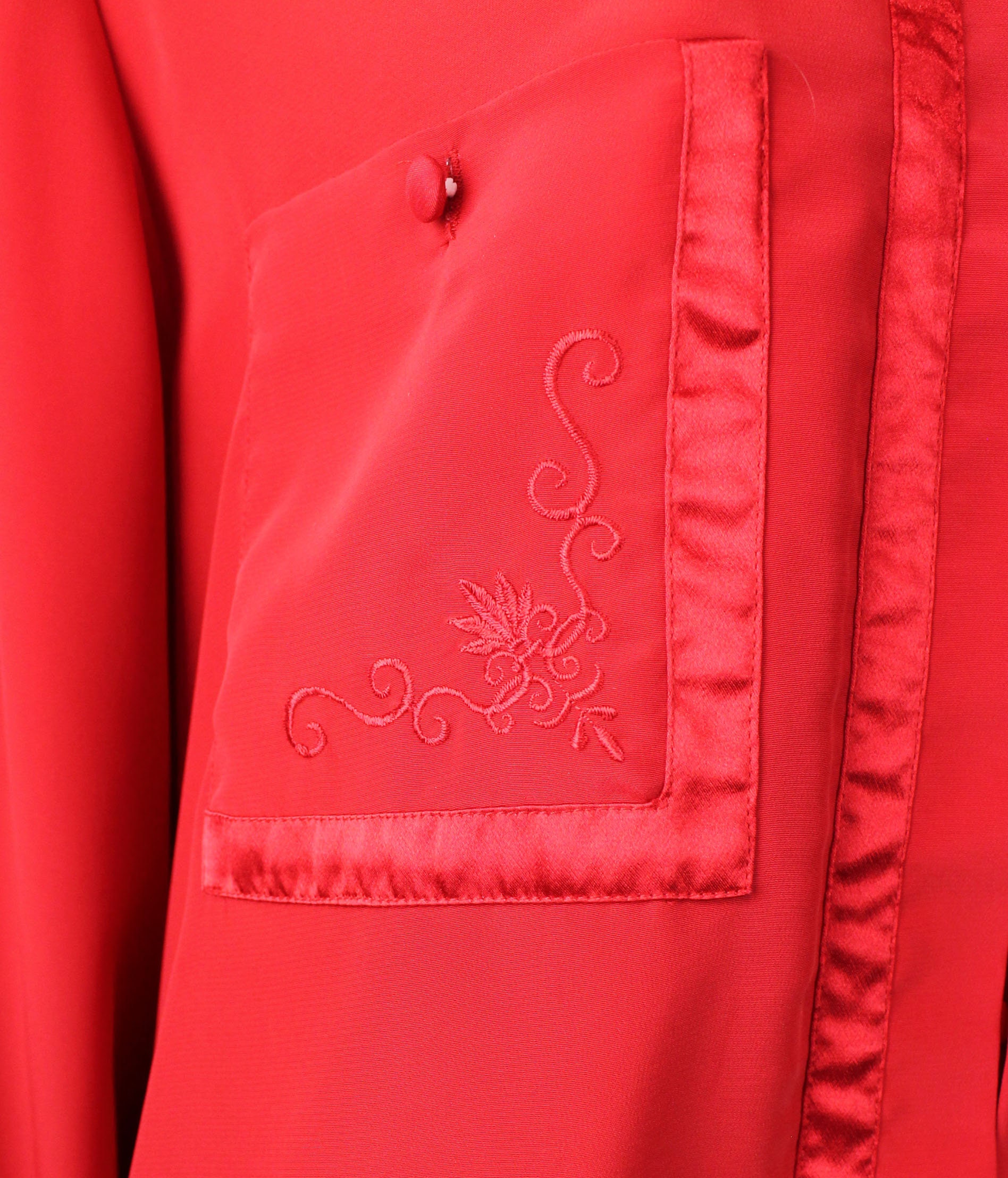 Chemisier Vintage Rouge Josephine Chaus Taille 12 - Style Secrétaire Années 90