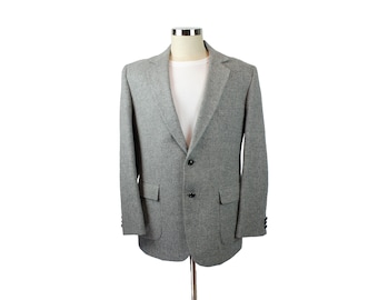 Elbow Patch Blazer 40R Vintage Gray Wool Anderson Little Sports Coat Jacket