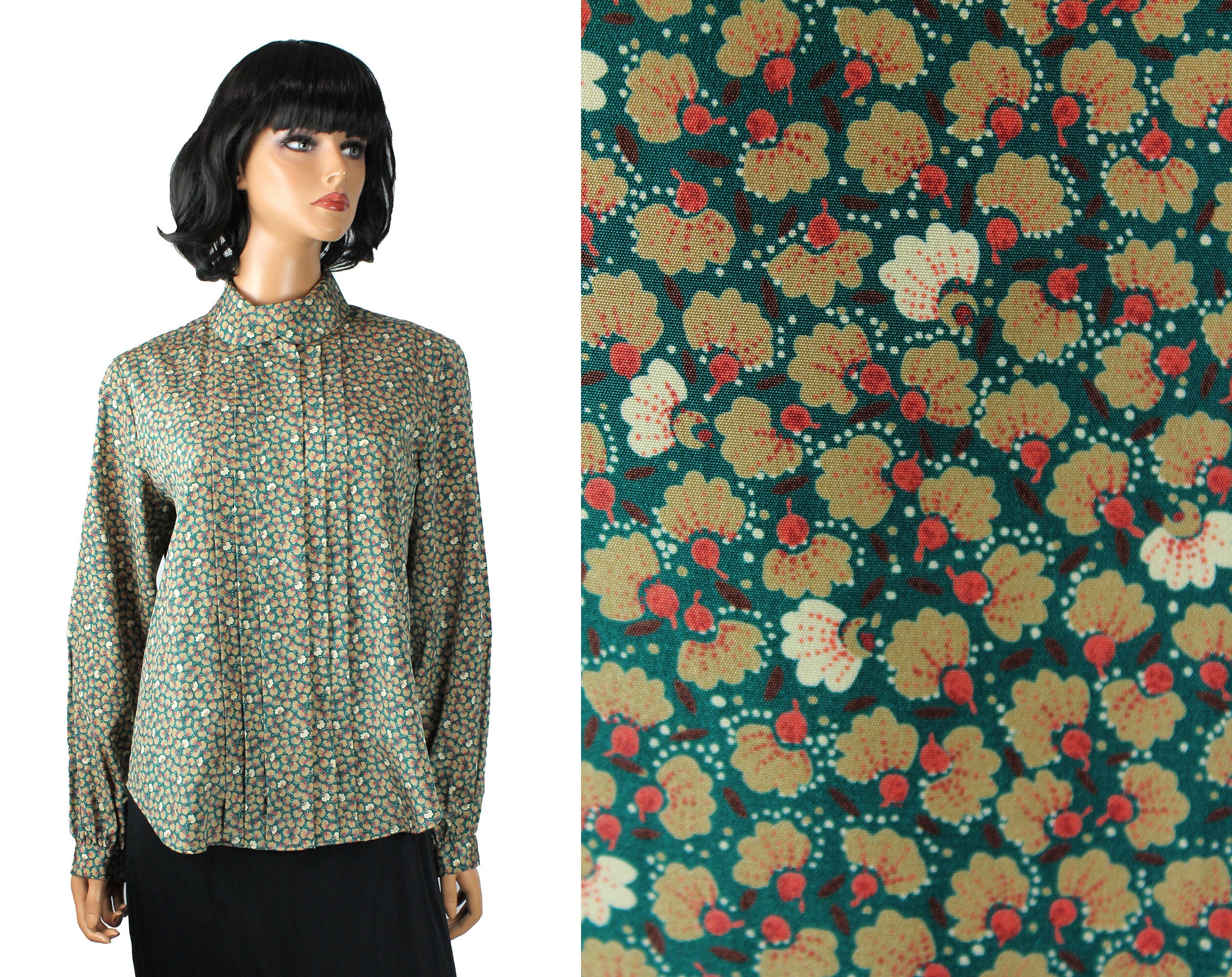 Calico Blouse - Etsy Calico Blouse - Etsy