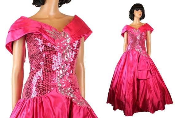 dark pink sequin dress