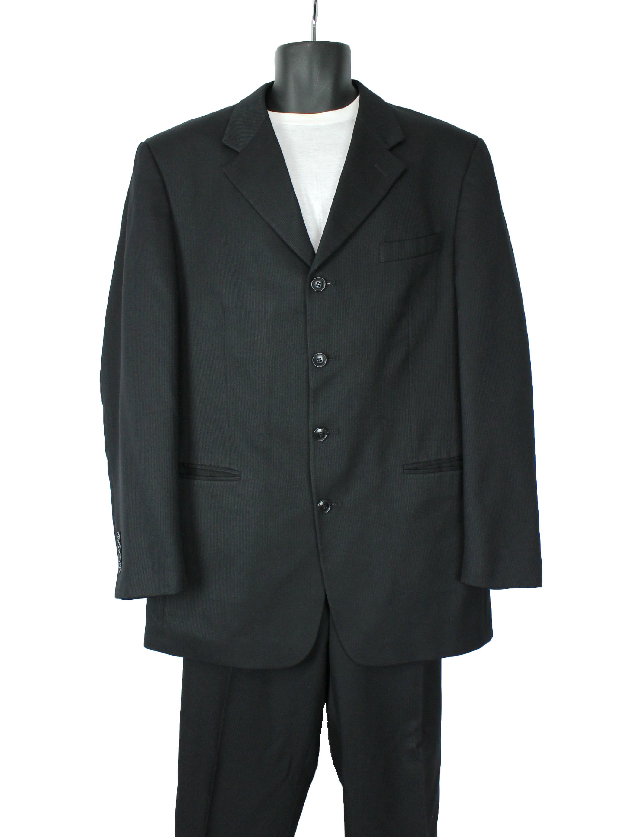 Black Silk Sharkskin Suit 42L 36x30 Vintage Jones New York Black Silk Sharkskin Suit 42L 36x30 Vintage Jones New York
