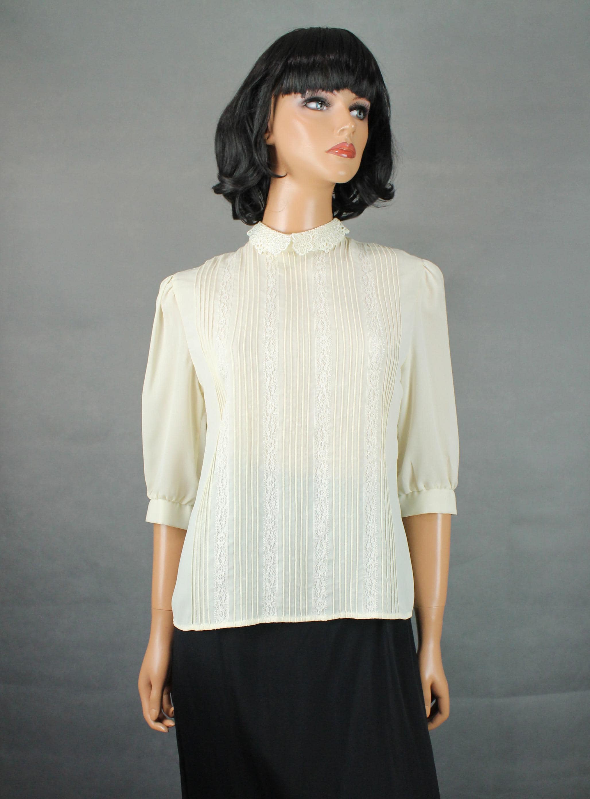 Vintage White Sheer Shirt - Etsy