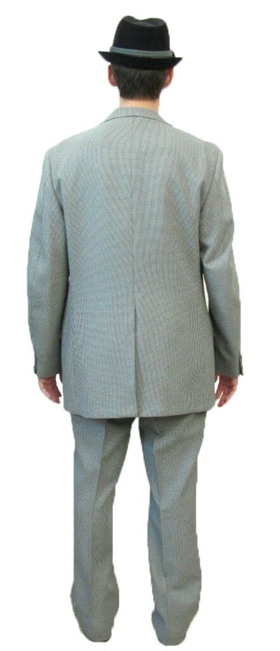 Vintage 3 Piece Suit 41L 37x32 70s Blazer Vest Pa… - image 9