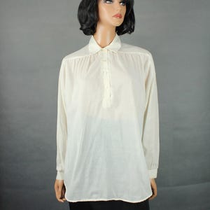80’s~90’s 北欧系 vintage sheer shirt white 80s Sheer Shirt - Etsy