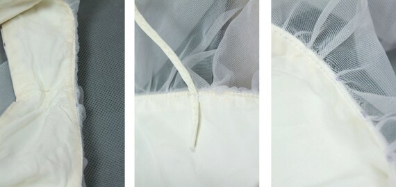One Shoulder Prom Dress XS Vintage White Chiffon … - image 5