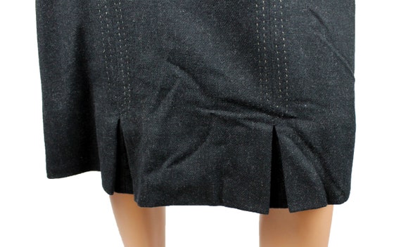 Jupe Crayon Dressbarn Charcoal à Plis Français Dans Le Dos - Taille 14 (Neuf Avec étiquettes)