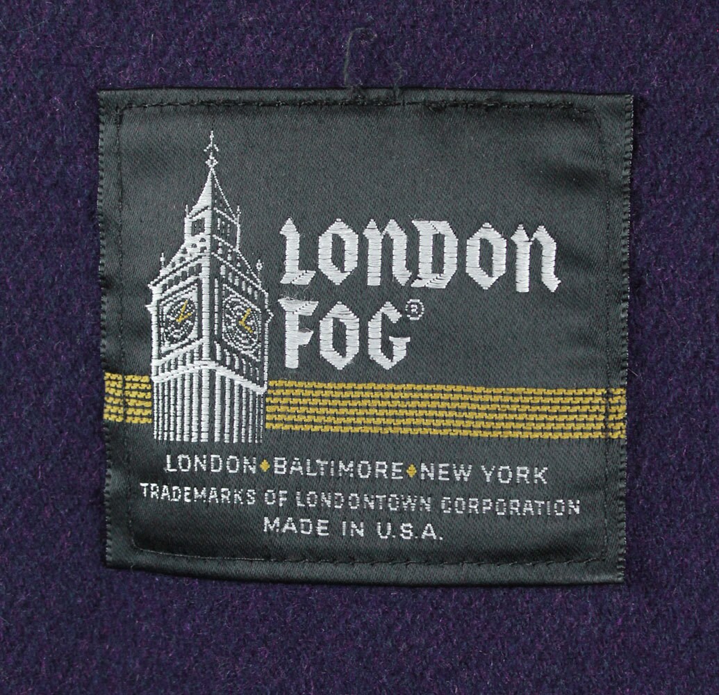 London Fog Trench Coat Sz 8 M Vintage Dark Indigo Purple Blue - Etsy