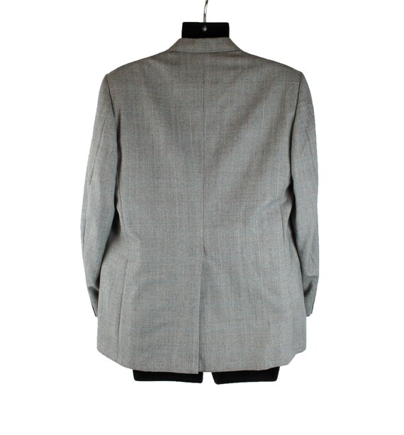 Glen Check Blazer 38R Vintage Gray Wool Blend Che… - image 5