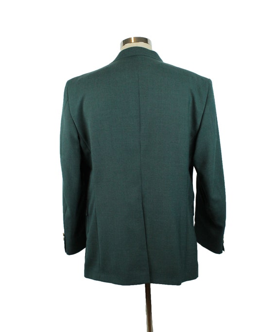 Stafford Sports Coat 43R Vintage 80s Teal Blue Gr… - image 5