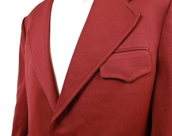 Vintage 70s Blazer 38R Dark Rust Brownish Red Sports Coat Jacket Disco Costume
