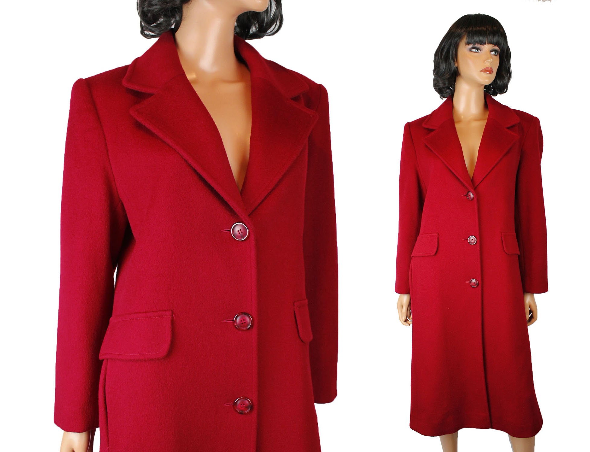 dark red overcoat