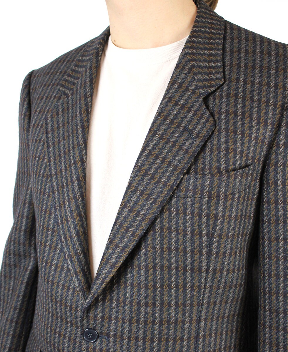 Vintage Mens Blazer 40S 100% Wool Gray Brown Striped Sports | Etsy