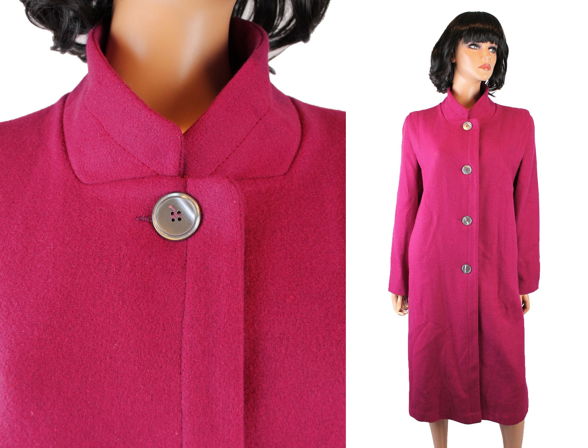 dark pink wool coat