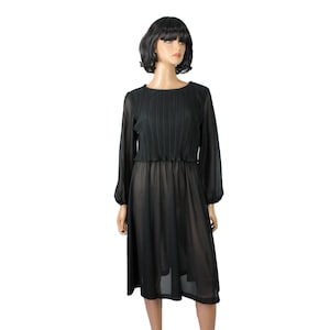 black petite dresses for funeral Black Crochet Petal Long Slip Dress